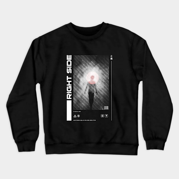 RIGHT SIDE - Aesthetic brutalist design Crewneck Sweatshirt by Cero